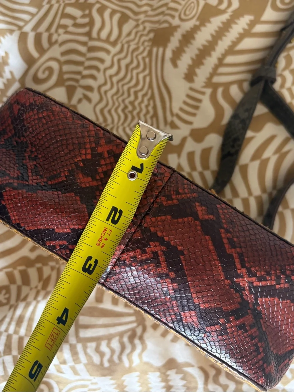 Madewell The Transport Camera Bag: Colorblock Snake Embossed